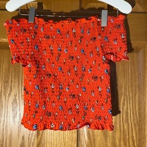 Small orange crop top